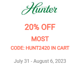 Hunter Lighting Fixtures | 20% Off Most Use HUNT2420 In Cart