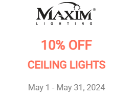 Shine with Maxim Lighting | 10% Off