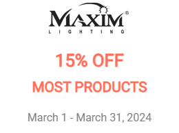Shine with Maxim Lighting | 15% Off