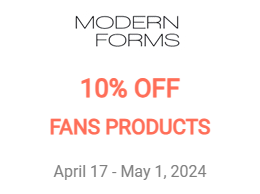 Modern Forms Ceiling Fans | 10% off