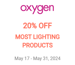 Oxygen Lighting Fixtures | 20% Off
