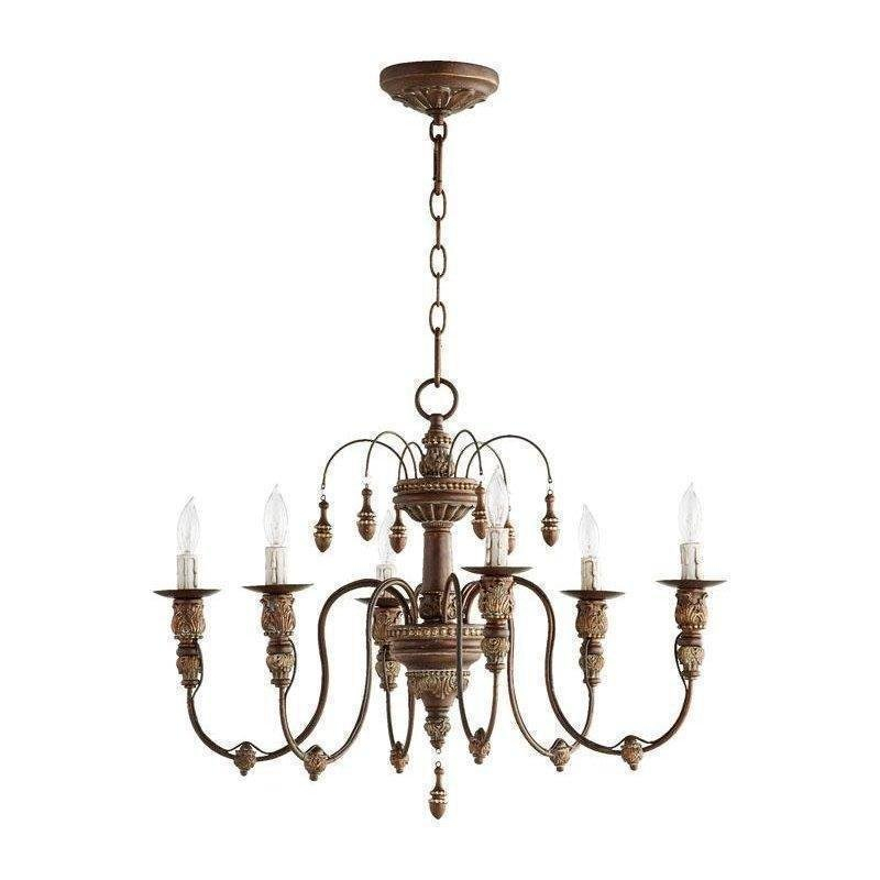 Quorum Lighting 6316-6-39 Salento 6 Light Copper Chandelier