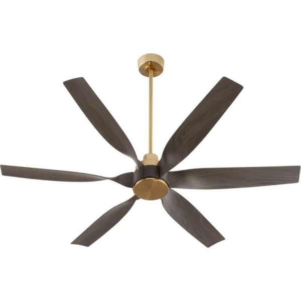 Quorum 55606-80 Kimbo 60 Inch Aged Brass Ceiling Fan | DelMarFans.com