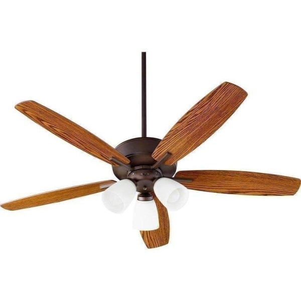 Quorum 70525-386 Breeze 52 Inch Oiled Bronze Ceiling Fan with LED