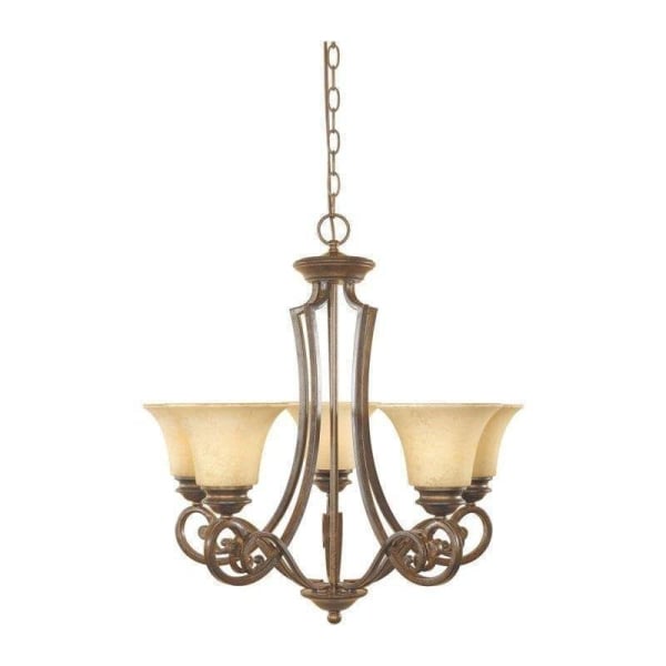 Designers Fountain Forged Sienna Five Light Up Lighting Chandelier - Thumbnail 5