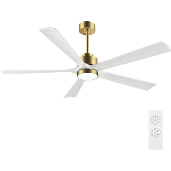 Brio Lighting AB512 AeroBlade 60 Inch Gold Ceiling Fan with LED