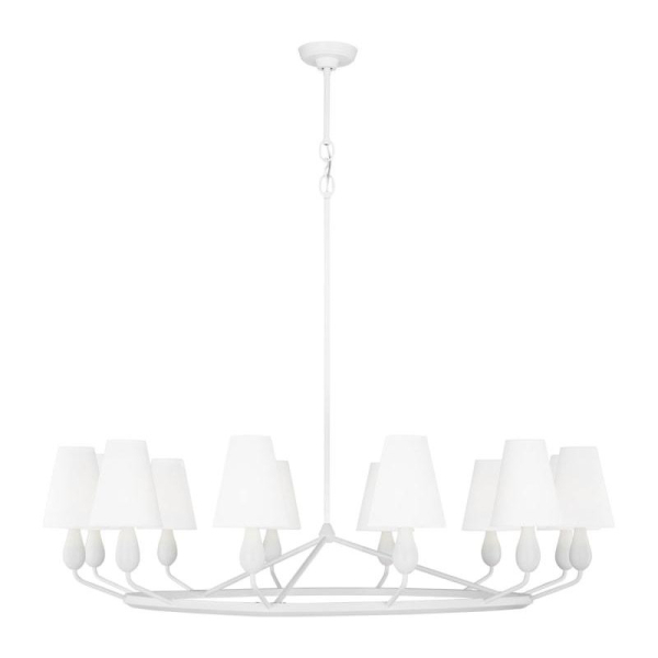 Visual Comfort Studio Collection TC11712MWT Ziba 12-Light Matte White ...