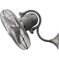 Laura 16" Wall Fan with Remote Control, Brushed Nickel