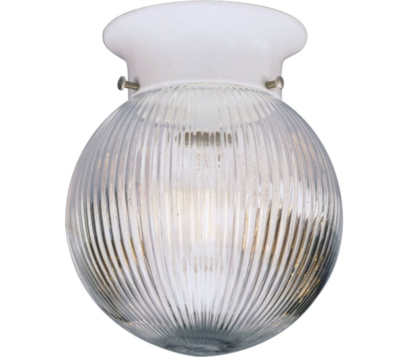 Progress Lighting P3599-30 Glass Globes 1-Light White Flush Mount 
