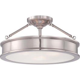 Minka Lavery 4177-84 Harbour Point Satin Nickel Semi Flush