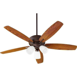 Quorum 70525-386 Breeze 52 Inch Oiled Bronze Ceiling Fan with LED