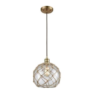 Dragnet Pendant 1-Light, Satin Brass
