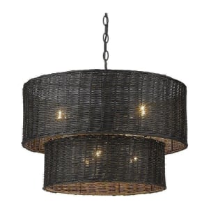1084-6 BLK-BW Erma 6-Light Chandelier