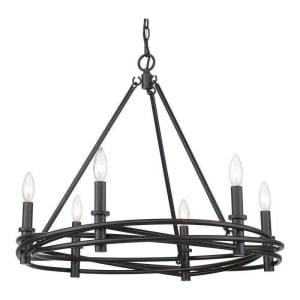 1417-6 BLK Weaver 1-Light Chandelier
