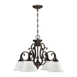 Barrett Place Chandelier 4-Light, Mocha Bronze