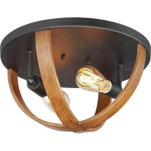 27570APBK Compass 2-Light Flush Mount