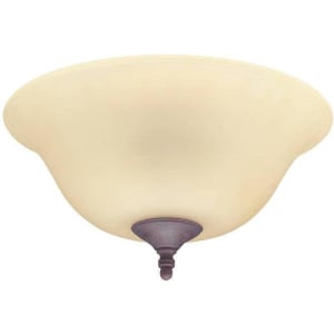 Amber Glass Bowl Light Kit