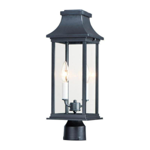 30020CLBK Vicksburg 2-Light Outdoor Post