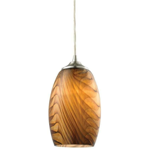 Tidewaters Pendant 1-Light, Satin Nickel