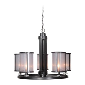 Danbury Chandelier 5-Light, Matte Black