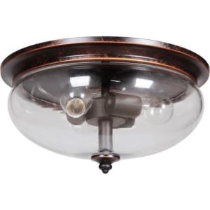 Stafford Flush Mount 3-Light, Aged Bronze