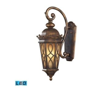 2 Light Wall Bracket In Hazlenut Bronze And Amber Scavo Glass - LED, 800 Lumens (1600 Lumens Total)