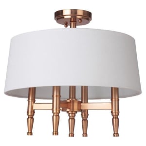 Ella Semi Flush 4-Light, Satin Brass