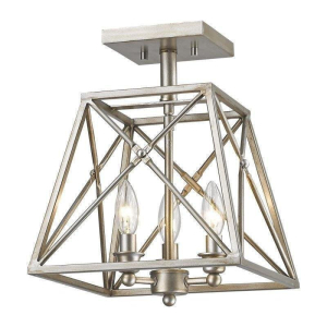 447SF-AS Trestle 3-Light Semi Flush