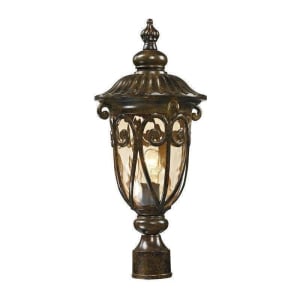 Logansport Outdoor Post 1-Light, Hazelnut Bronze