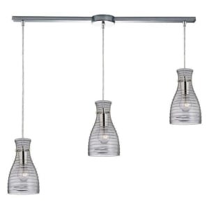 Strata Collection 3 light chandelier in Polished Chrome