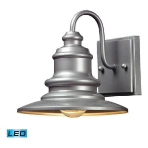 Marina 1 Light Outdoor Sconce In Matte Silver - LED Offering Up To 800 Lumens (60 Watt Equivalent) W