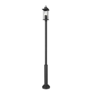 Z-Lite Lighting 5017PHBR-5010P-BK Tiberius Outdoor Post Mounted Fixture