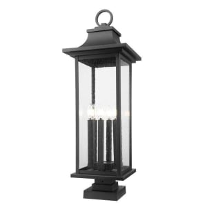 Z-Lite Lighting 5017PHXLS-SQPM-BK Tiberius Outdoor Pier Mounted Fixture