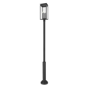 Z-Lite Lighting 5018PHBR-5010P-BK Nova Outdoor Post Mounted Fixture