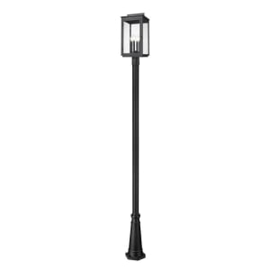 Z-Lite Lighting 5019PHBR-519P-BK Hartwell Outdoor Post Mounted Fixture