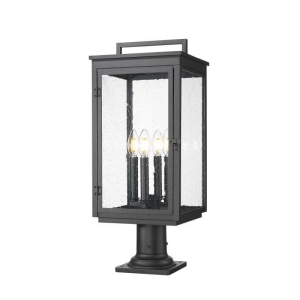 Z-Lite Lighting 5019PHBR-533PM-BK Hartwell Outdoor Pier Mounted Fixture