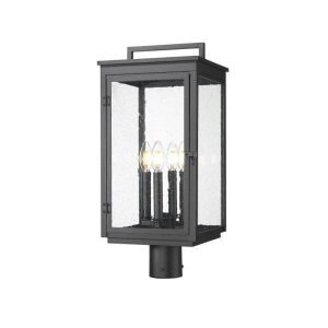 Z-Lite Lighting 5019PHBR-BK Hartwell Outdoor Post Mount Fixture