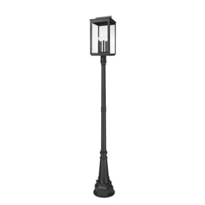 Z-Lite Lighting 5019PHXLR-564P-BK Hartwell Outdoor Post Mounted Fixture