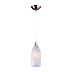 1 Light Pendant In Satin Nickel And Snow White Glass - LED Offering Up To 800 Lumens (60 Watt Equiva