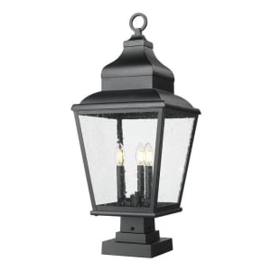 Z-Lite Lighting 5029PHBS-SQPM-BK Raphael Outdoor Pier Mounted Fixture