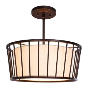 507040BZ Pacifica 3-Light Semi Flush