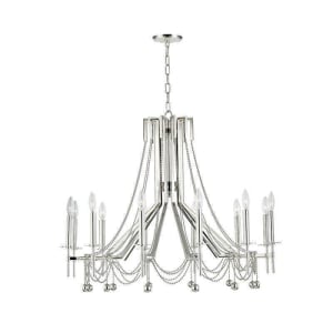 5236-PN Zariah 12-Light Chandelier