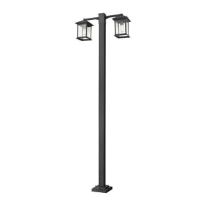 531-2-536P-BK Portland 2-Light Outdoor Post