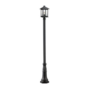 531PHBR-518P-BK Portland 1-Light Outdoor Post