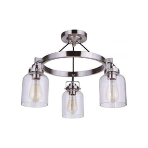 53653-BNK Foxwood 3-Light Semi Flush