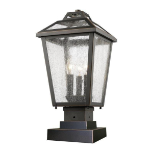 539PHMS-SQPM-ORB Bayland 3-Light Outdoor Post