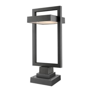 566PHBS-SQPM-BK-LED Luttrel 1-Light Outdoor Post