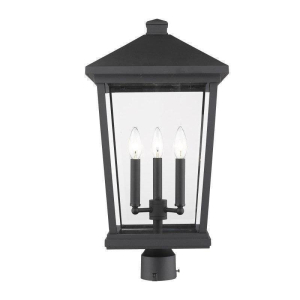 568PHXLR-BK Beacon 3-Light Outdoor Post