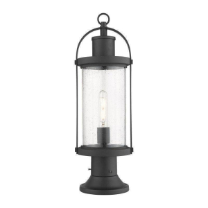 569PHM-553PM-BK Roundhouse 1-Light Outdoor Post