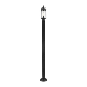 569PHM-567P-BK Roundhouse 1-Light Outdoor Post